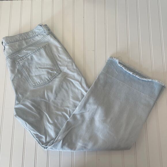 Old Navy Denim - Old Navy Mid Rise Baggy Straight Light Wash Denim Jeans Size Womens 14